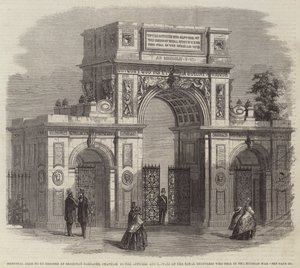 Arco conmemorativo a erigir en Brompton Barracks, Chatham, para los Oficiales e Ingenieros Reales que cayeron en la Guerra Rusa de English School